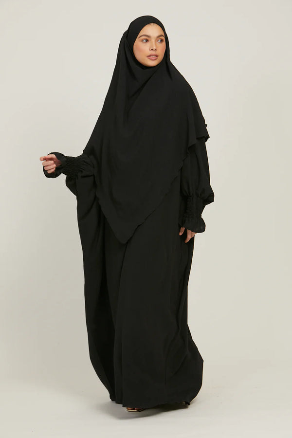 Abaya with Khimar Set – Black