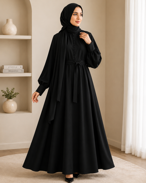 H2M Huma Shawl Abaya