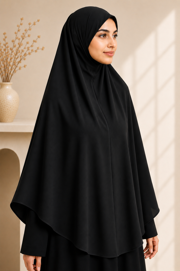 Crystal Linen Round Edge Khimar