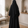 Editorial Crepe Abaya & Khimar Set