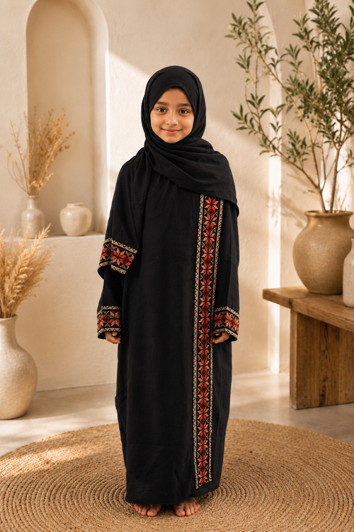Abaya Cute Modest Dresses For Juniors Cute Kids Modest Dress With Hijab – Elegant Black Abaya For