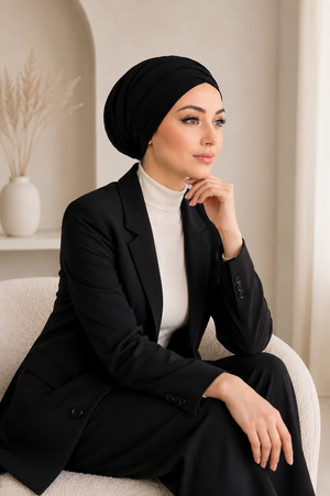 2-Piece Breathable Turban Hijab Cap Set