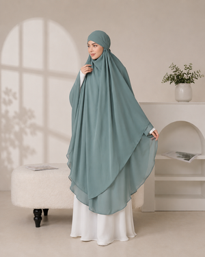 Chiffon Double-Layer Long Khimar