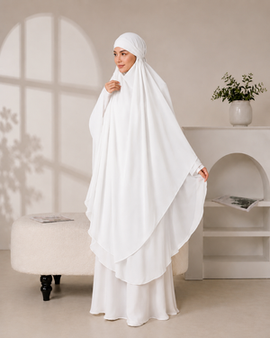 Chiffon Double-Layer Long Khimar