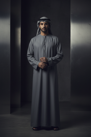 Emirati Premium Thobe — Grey