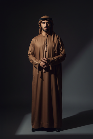 Emirati Tassel Thobe — Camel