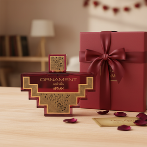 Afnan Ornament Purple Allure EDP - Gift occasion burgundy ribbon